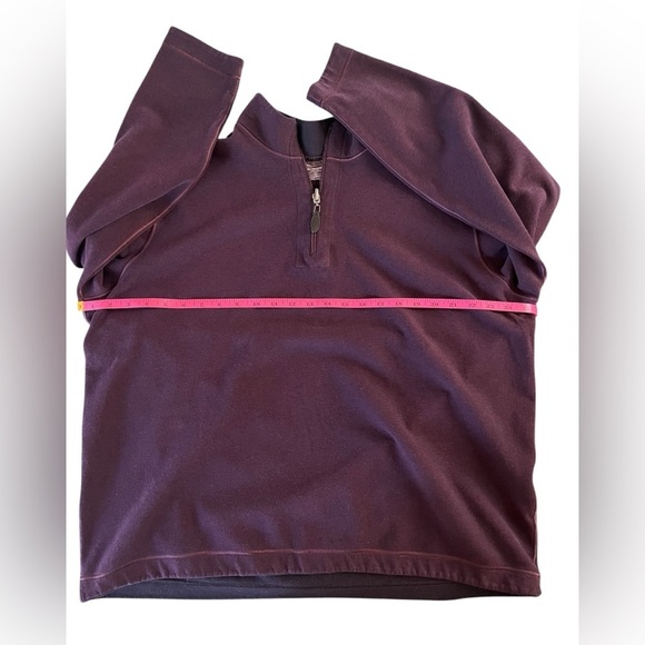 Johnston & Murphy Reversible Quarter Zip Pullover in Wine Color Size XL - Picture 6 of 10